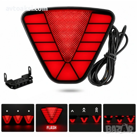 Спортен трети стоп тип F1 / LED триъгълен-5521