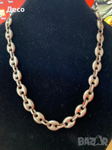 Сребърен синджир, снимка 2 - Колиета, медальони, синджири - 54192628