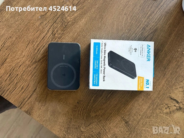 Power Bank Anker 10 000mAh MagSafe – тънък, мощен и удобен, снимка 2 - Безжични зарядни - 54358725