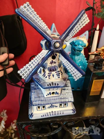 Delft нощна лампа мелница, снимка 6 - Настолни лампи - 55303619