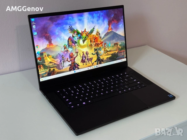 15.6’QHD 165Hz/RTX 3080 8GB/I7-11800H/Razer Blade Advanced 15/32GB DDR4/1TB SSD, снимка 2 - Лаптопи за игри - 54777576