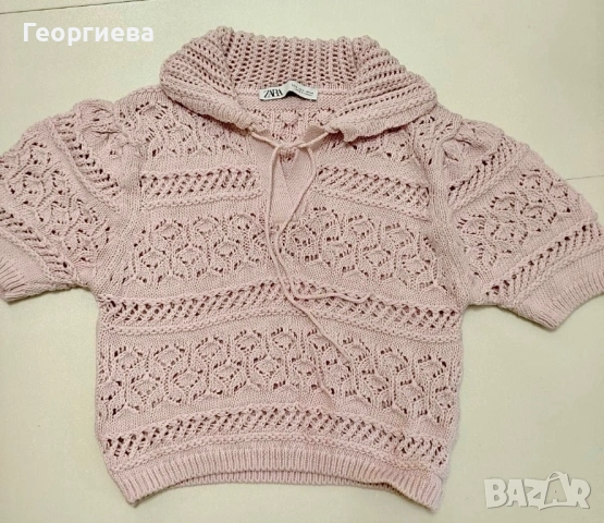 Плетен топ Zara, снимка 2 - Корсети, бюстиета, топове - 54915641