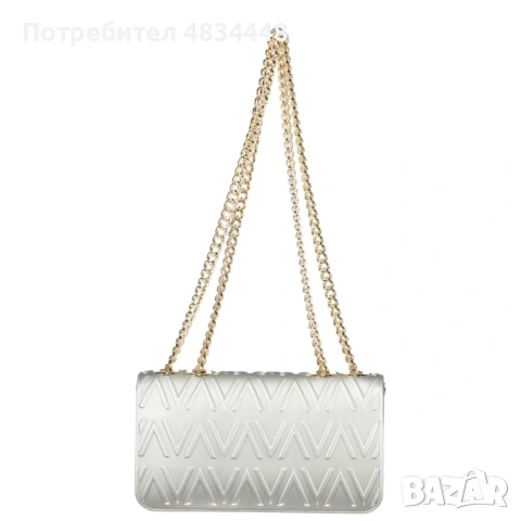 Луксозна златиста дамска чанта през рамо Valentino Pattina Bubble с верижка, снимка 5 - Чанти - 54631952