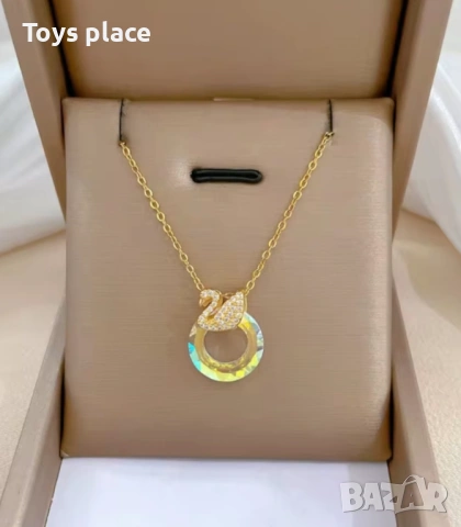 Колие with Swarovski elements, Колие с Лебед и кристали