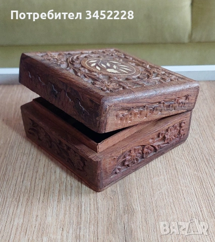 Дърворезба масив кутия за ценители , снимка 5 - Декорация за дома - 55132344