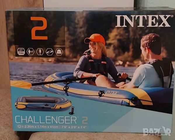 лодка Intex с гребла и помпа , снимка 7 - Надуваеми легла - 55096062