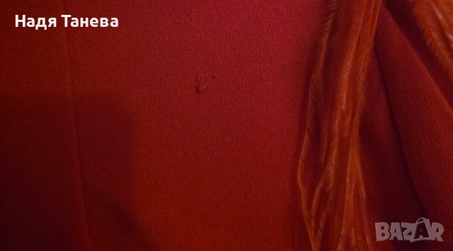 Червена рокля с естествени пера, снимка 4 - Рокли - 55069694