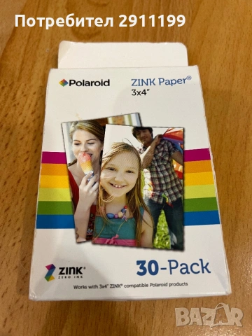 Polaroid ZINK Paper 3x4” 30-Pack, снимка 2 - Чанти, стативи, аксесоари - 54600636