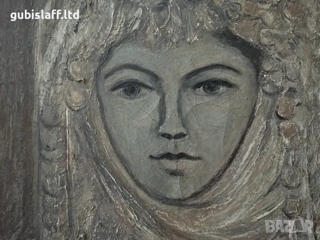 Картина "Лазарки", 1971 г., худ. Иван Чаушев (1935-2015), снимка 4 - Картини - 55685205
