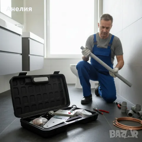 Професионална PPR лепачка 900W с 6 глави (20–63 мм) – Бърз и точен монтаж на водопроводни инсталации