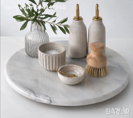Въртяща се мраморна поставка / Lazy Susan.1960-1970г.