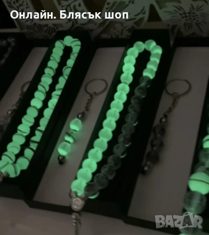 Светеща броеница с коса , снимка 2 - Изработка на бижута и гривни - 54590086