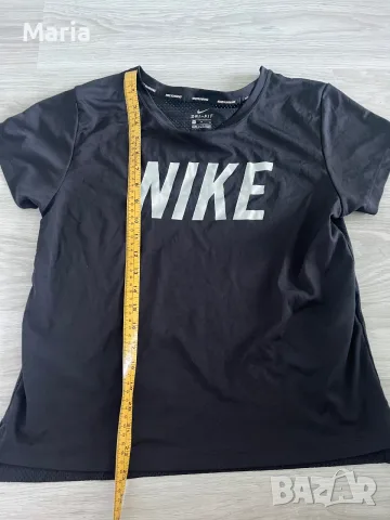 Nike Dri-FIT Running Черна спортна тениска M, снимка 4 - Спортни екипи - 55305235