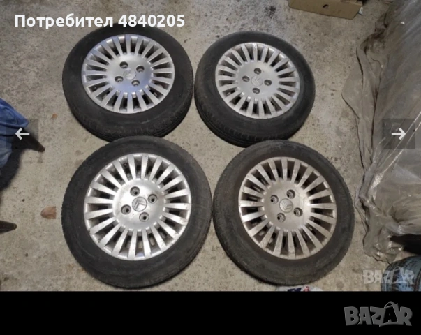 Алуминиеви джанти с гуми за Ситроен C3, снимка 2 - Гуми и джанти - 54696657