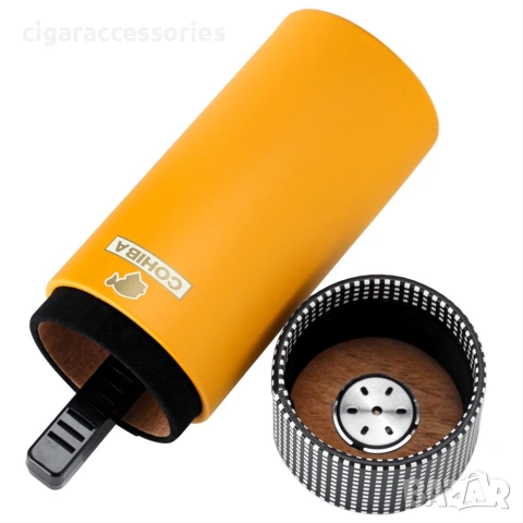 Преносим хумидор Cohiba за 5 пури с овлажнител в подаръчна кутия, снимка 3 - Табакери - 31949671