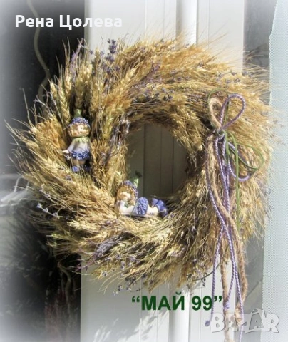 Венец житни класове и лавандула, снимка 3 - Други - 55098684
