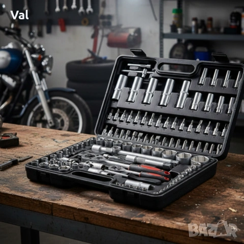 Куфар с инструменти 108 части - Гедоре, снимка 7 - Куфари с инструменти - 54316024