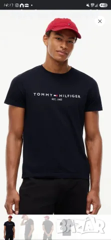 Черна тениска Tommy Hilfiger (размер XL) , снимка 2 - Тениски - 55461212