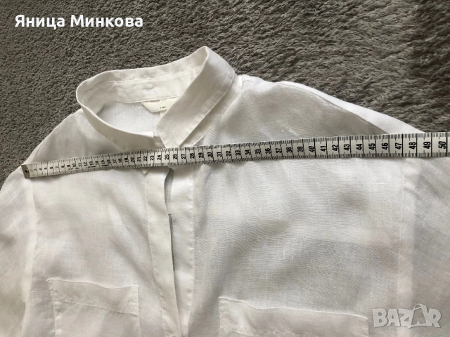 Дамска ленена риза H&M, снимка 6 - Ризи - 54810371