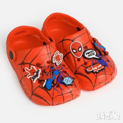 Детски червени сабо spiderman за момчета лято_1261168