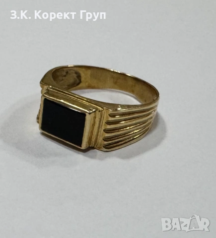 Златен пръстен 14 К 585 4,24 г, снимка 5 - Пръстени - 54513467