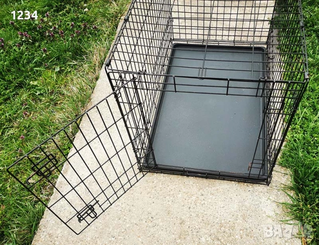 транспортна клетка метална сгъваема 92x58x63см за куче, стационар, снимка 3 - За кучета - 54015155