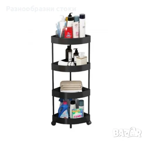 Ъглова въртяща се поставка Corner Storage Rack – максимално използване на всеки сантиметър, снимка 3 - Органайзери - 55582285