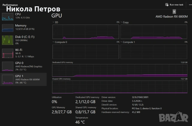 Лаптоп Asus ROG 15 инча, снимка 8 - Лаптопи за работа - 54423674