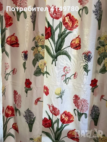 Завеси с рози - 2 шт, снимка 2 - Други стоки за дома - 54366061