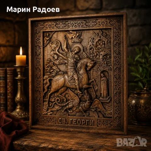 Дърворезба Икони, снимка 6 - Икони - 55394245