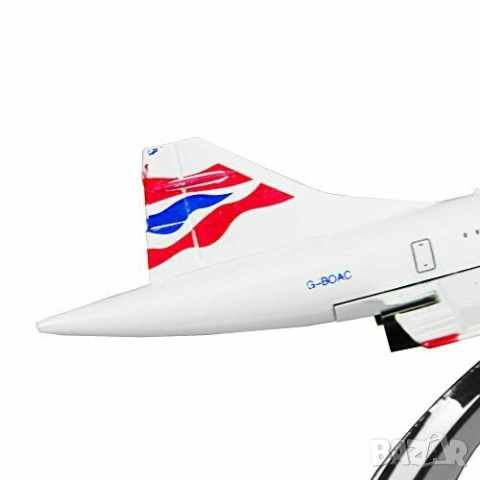 Concorde самолет модел макет метален British Airways Конкорд свръхзвуков пътнически бърз полет Max 2, снимка 2 - Други - 54750651