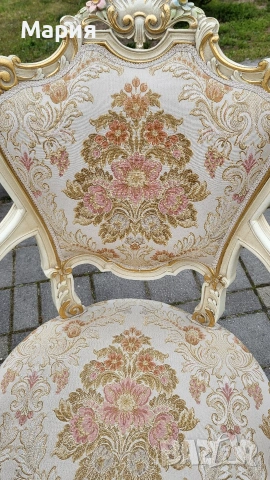 Красива барокова пейка и стол, снимка 5 - Столове - 54234144