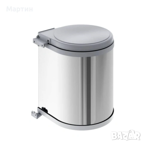 Delinia вграден кош за шкаф – 14L, Inox/PP, Made in Italy, снимка 2 - Мопове, кофи, четки и метли - 54660873