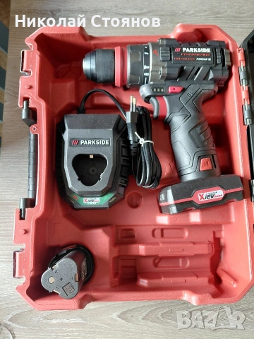 Нова Безчеткова бормашина Parkside Performance PSBSAP 12 A1 батерия 12V2.5Ah и зарядно 12V 6A