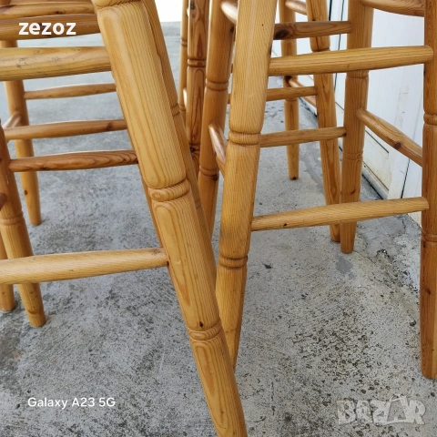 Бар столове масив-4бр,, снимка 5 - Столове - 55171554
