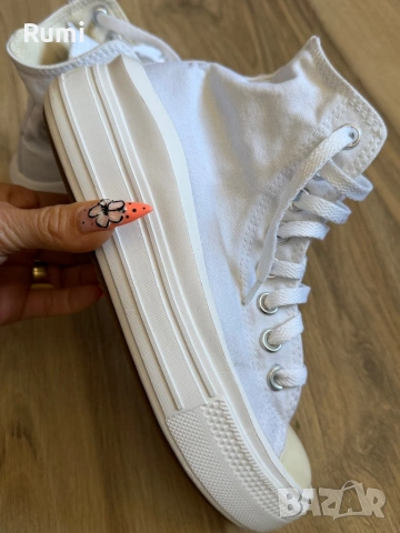 Оригинални бели кецове CONVERSE Chuck Taylor All Star Move ! 36,5 н, снимка 3 - Кецове - 38484695