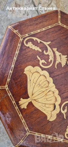 Ефектни инкрустирани дървени масички , снимка 10 - Маси - 54229960