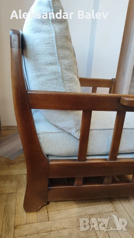 Италианска Масивна холова гарнитура (Диван, Двойка + фотьойл), снимка 7 - Дивани и мека мебел - 54172235