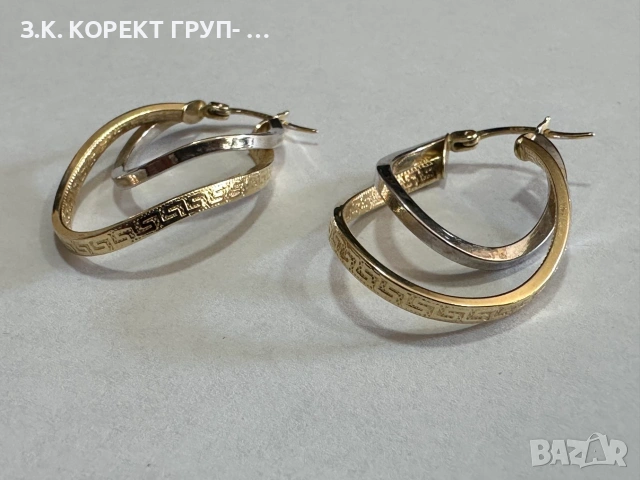Златни дамски обеци 14K – 3,15 г, снимка 5 - Обеци - 55118859