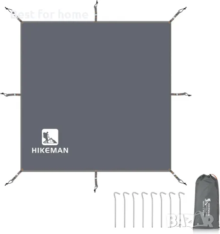 Палатка Hikeman Footprint - Водоустойчив къмпинг брезент, Здрава защита на пода на палатката