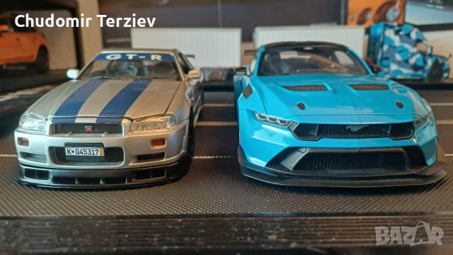 Мащабни модели коли 1:18 / GT-SPIRIT Ford Mustang GTD / MOTORMAX Nissan Skyline R34, снимка 3 - Колекции - 54911522