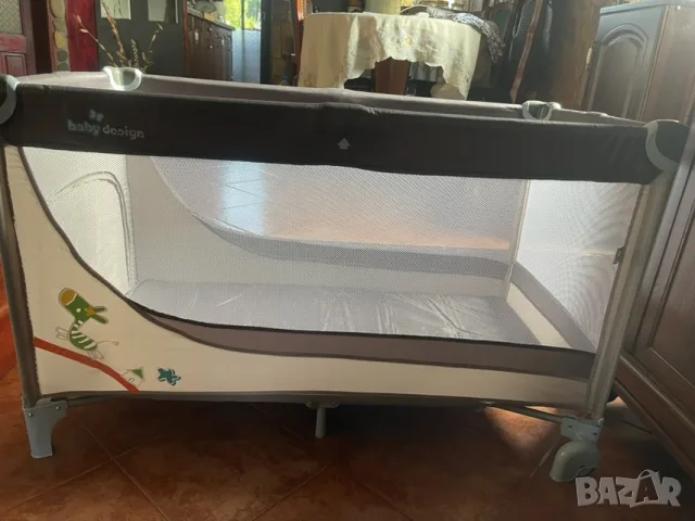 Сгъваема бебешка кошара за спане Baby Design