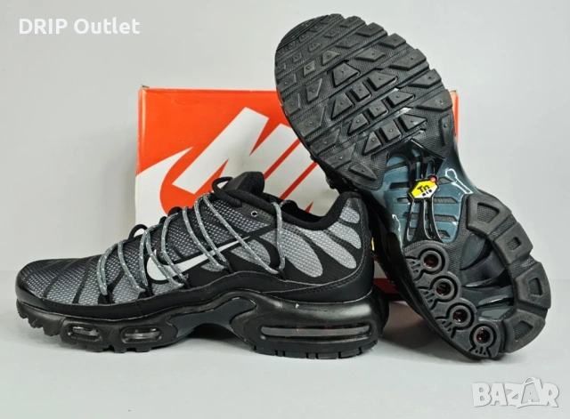 !НОВИ! Nike Air Max Plus Utility | Black/Grey | + КУТИЯ, снимка 2 - Маратонки - 54574555