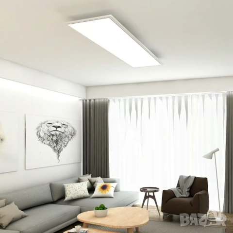 Ултратънък LED Панел Briloner 7193-016 | 38W 4100lm 4000K | Бял Плафон за Таван 119.5 x 29.5 см!, снимка 4 - Лед осветление - 54682269
