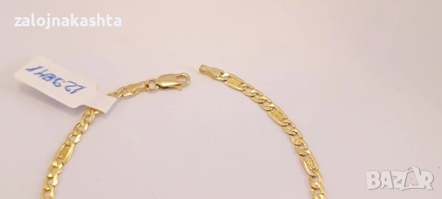 Нова-Златна гривна-2,35гр/14кр, снимка 4 - Гривни - 55145079