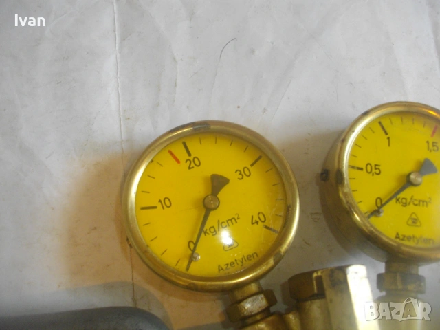 РЕДУЦИР ВЕНТИЛ ЗА ГАЗ АЦЕТИЛЕН И ЗА ПРОПАН-БУТАН ЗА ОКСИЖЕН НЕМСКИ СТАРО КАЧЕСТВО КАТО НОВ ОТЛИЧЕН , снимка 3 - Други инструменти - 54542692