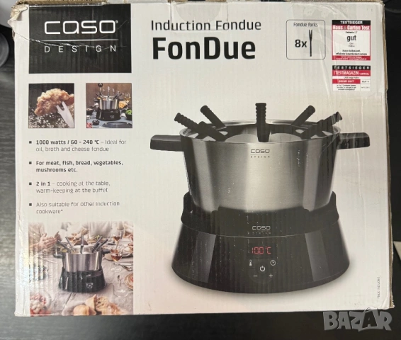 Индукционен комплект за фондьо Caso 2282, 1000 W, 2.5 л, снимка 5 - Котлони - 54777254