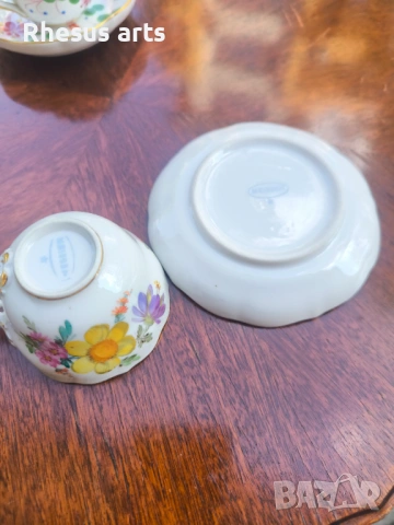 Сет за кафе Meissen в отлично състояние., снимка 6 - Колекции - 54816589