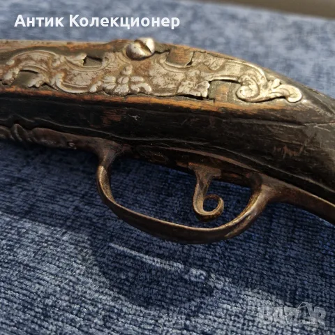 Османски / балкански кремъчен пистолет с италианска цев, XVIII век, снимка 3 - Антикварни и старинни предмети - 55665831