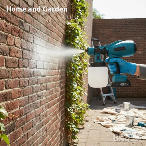 Акумулаторен и безжичен пистолет за боядисване с 2 батерии 21V, снимка 5 - Други - 54027936